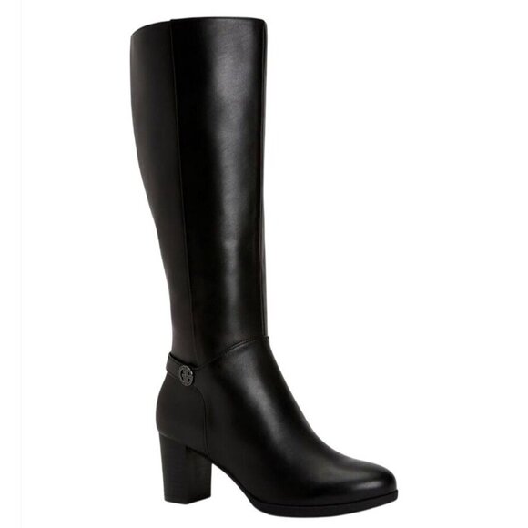 GIANI BERNINI / Adonnysl / Leather  / Tall / Knee-High / Boots / Black 9.5M Wide - Picture 2 of 8